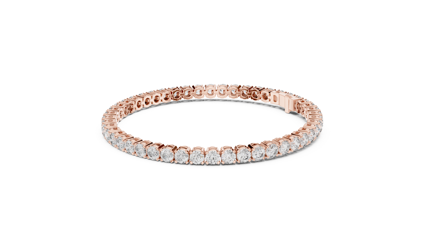 Ultra-luxury tennis bracelet crafted with brilliant Moissanite  diamonds. Available in yellow, rose & white gold Plated for timeless elegance.