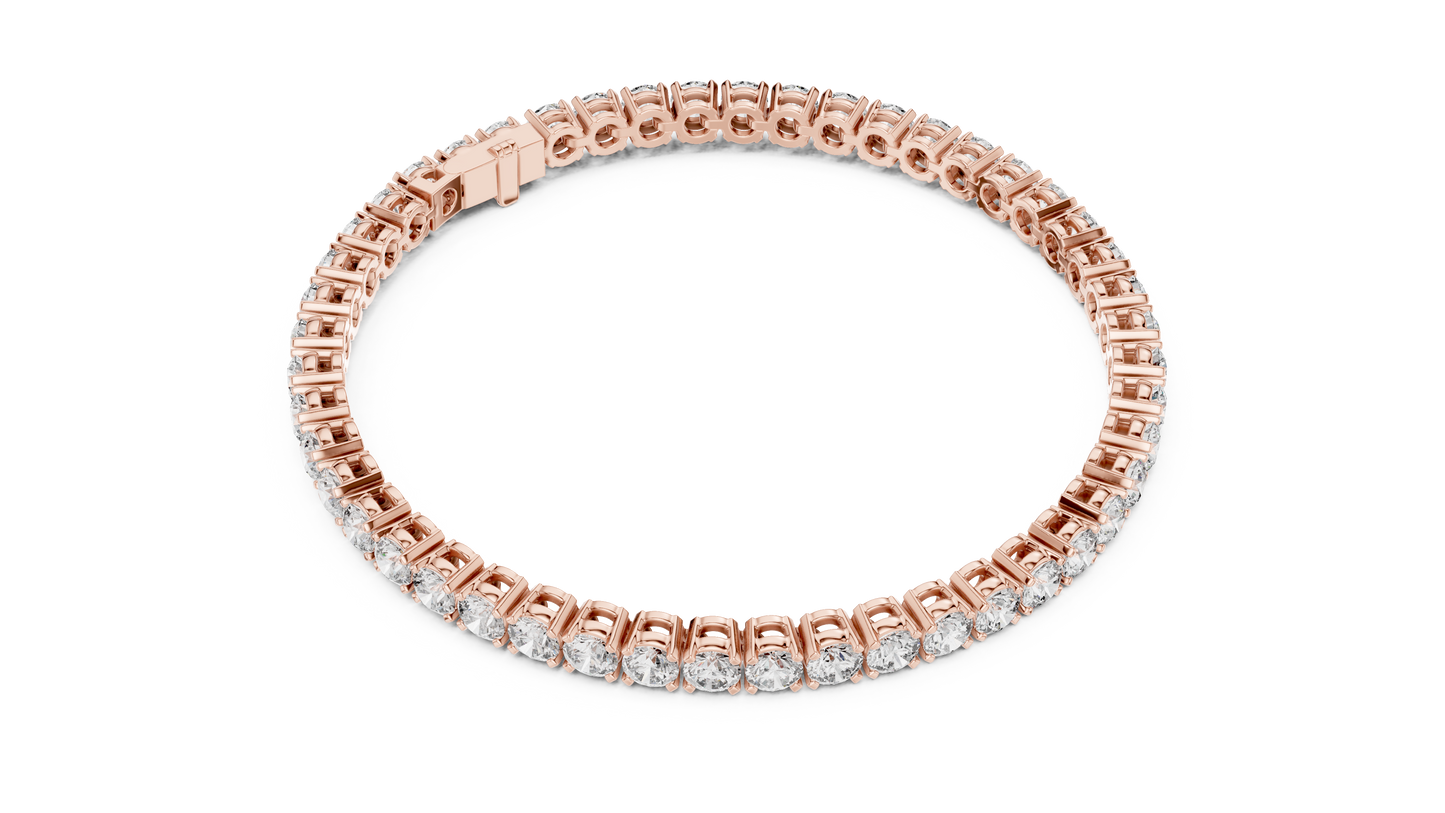 Ultra-luxury tennis bracelet crafted with brilliant Moissanite  diamonds. Available in yellow, rose & white gold Plated for timeless elegance.