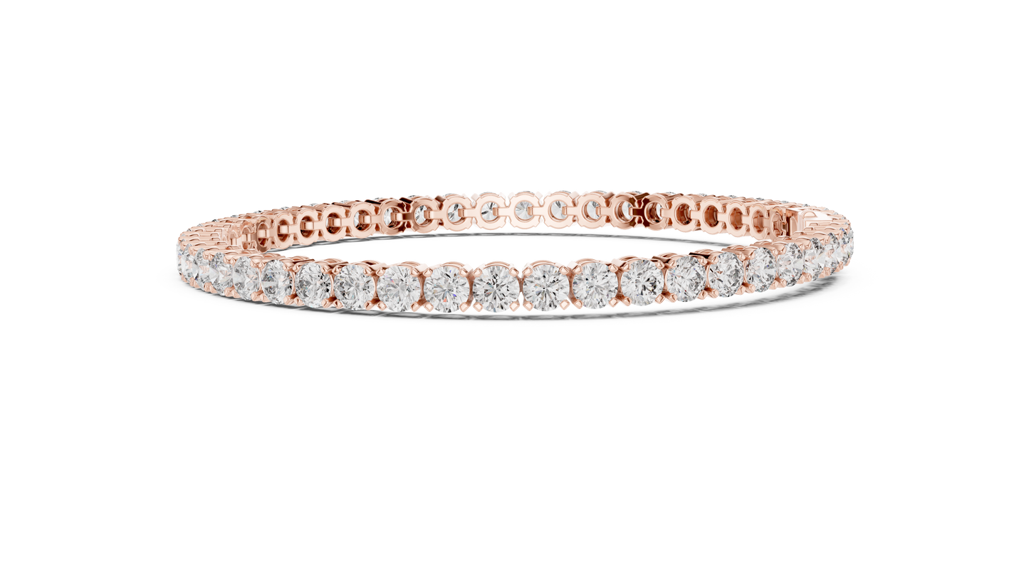 Ultra-luxury tennis bracelet crafted with brilliant Moissanite  diamonds. Available in yellow, rose & white gold Plated for timeless elegance.