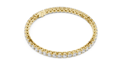 Ultra-luxury tennis bracelet crafted with brilliant Moissanite  diamonds. Available in yellow, rose & white gold Plated for timeless elegance.