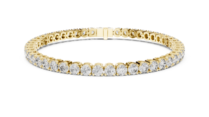 Ultra-luxury tennis bracelet crafted with brilliant Moissanite  diamonds. Available in yellow, rose & white gold Plated for timeless elegance.