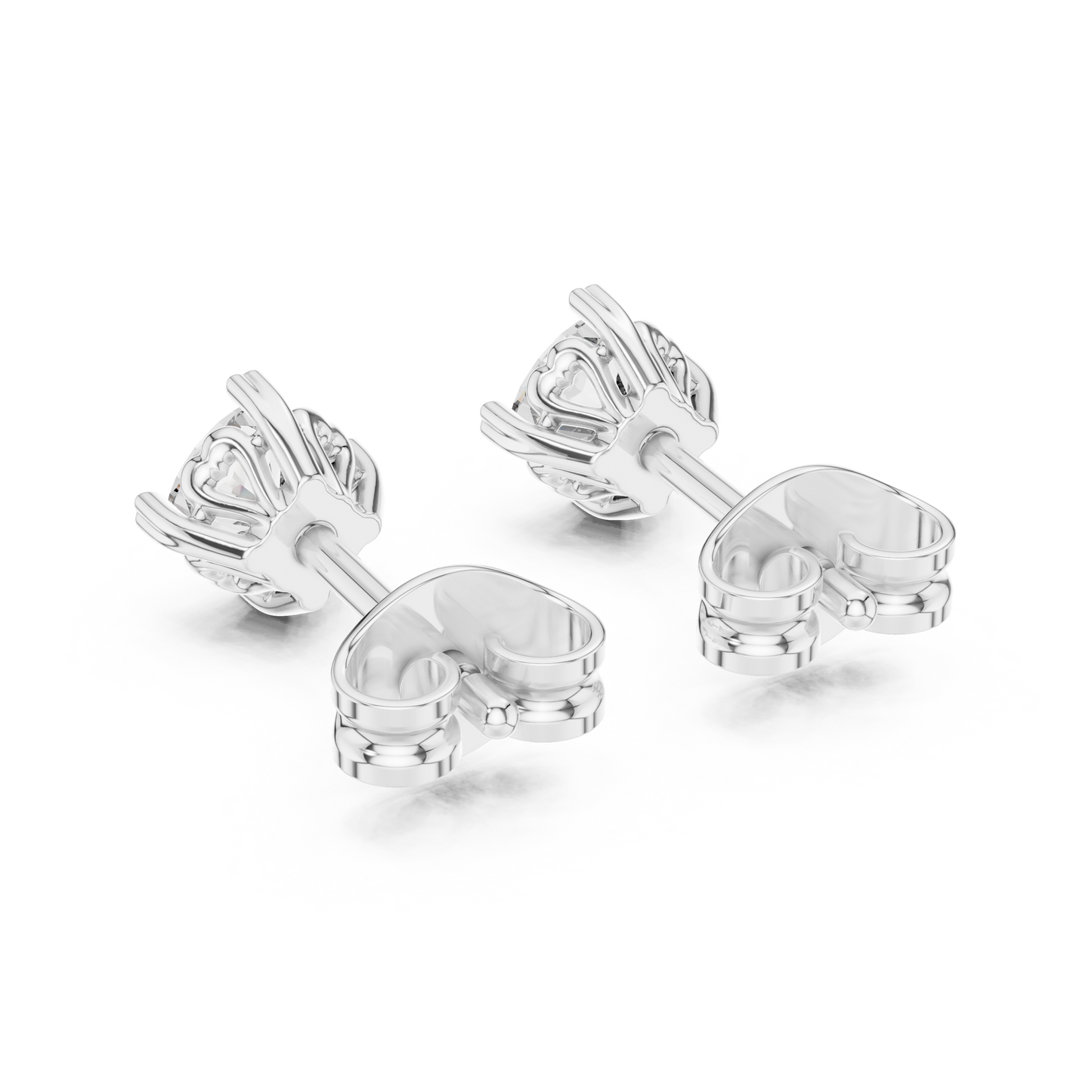 Everyday Wear Diamond Stud Earrings – Premium Finish - Certified Diamond Stud Earrings – Classic 4 Prong Setting