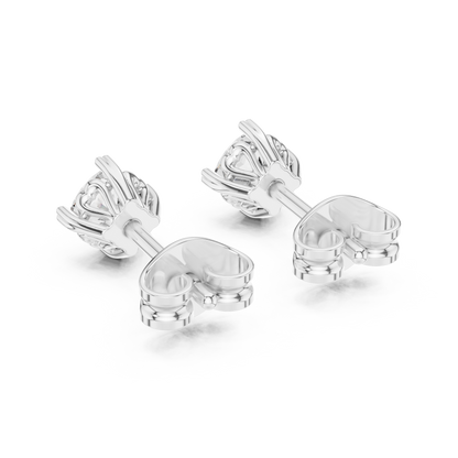 Everyday Wear Diamond Stud Earrings – Premium Finish - Certified Diamond Stud Earrings – Classic 4 Prong Setting