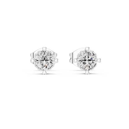Everyday Wear Diamond Stud Earrings – Premium Finish - Certified Diamond Stud Earrings – Classic 4 Prong Setting
