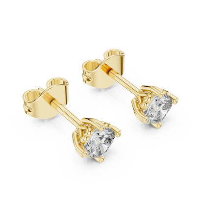 Everyday Wear Diamond Stud Earrings – Premium Finish - Certified Diamond Stud Earrings – Classic 4 Prong Setting