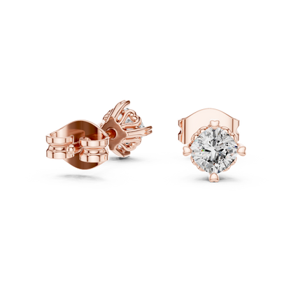 Everyday Wear Diamond Stud Earrings – Premium Finish - Certified Diamond Stud Earrings – Classic 4 Prong Setting