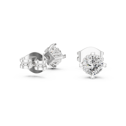 Everyday Wear Diamond Stud Earrings – Premium Finish - Certified Diamond Stud Earrings – Classic 4 Prong Setting