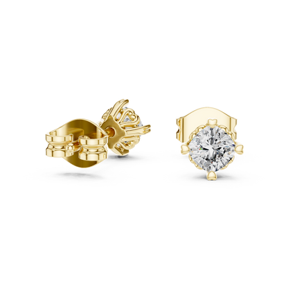 Everyday Wear Diamond Stud Earrings – Premium Finish - Certified Diamond Stud Earrings – Classic 4 Prong Setting