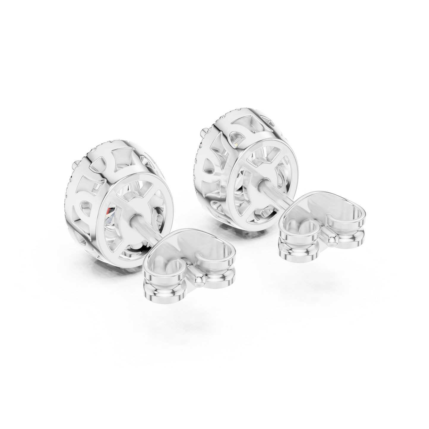 Shining Oval Cut Halo Diamond Stud Earrings – Minimal Yet Royal - Gala Edition Oval Halo Diamond Stud Earrings – Red Carpet Look