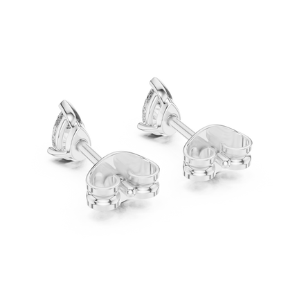 Pear Diamond Stud Earrings in Yellow Gold – Modern Royal Look - 1 Carat Pear Diamond Stud Earrings – Premium Bridal Choice