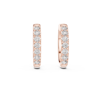 Diamond Huggie Hoop Earrings in 925 Sterling Silver | Minimal Luxury Everyday Diamond Hoops |  Micro Diamond Hoop Earrings | Minimalist Silver Diamond Huggies for Women