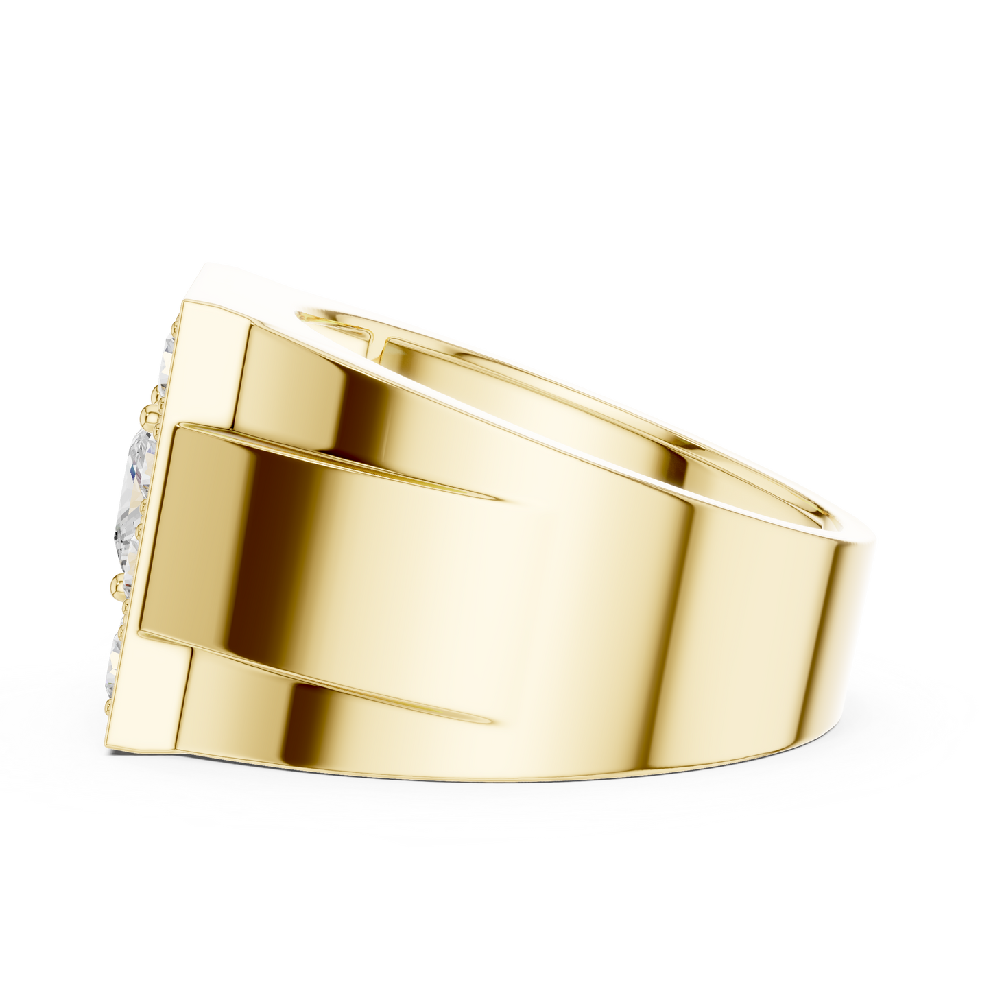 Dynasty Square Halo Ring - Masculine Diamond Luxury Build - Premium Engagement Band For Men