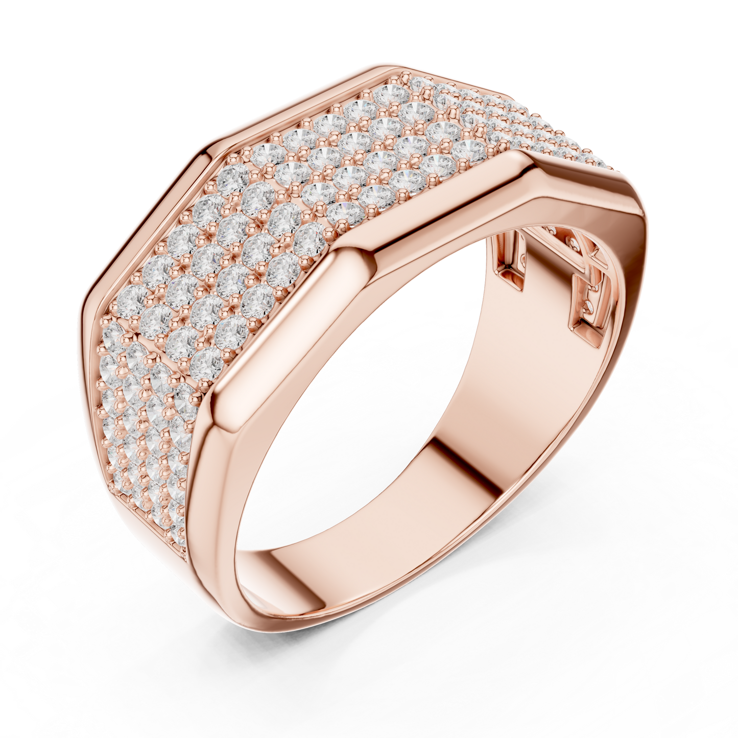 Empire Pavé Diamond Ring | Men’s High End Band | Unmatched Shine With Executive Power