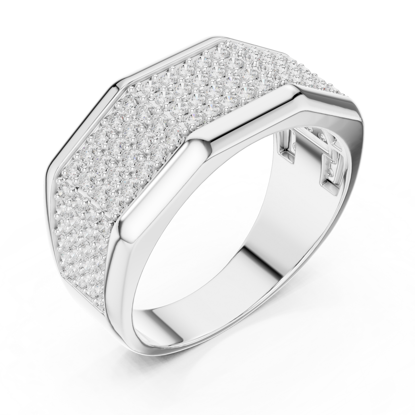 Empire Pavé Diamond Ring | Men’s High End Band | Unmatched Shine With Executive Power