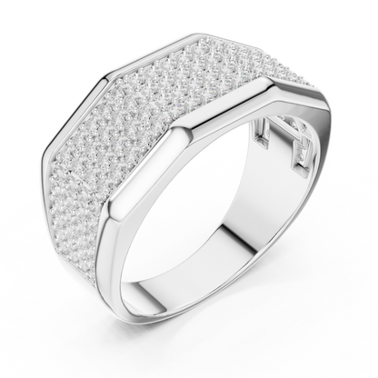 Empire Pavé Diamond Ring | Men’s High End Band | Unmatched Shine With Executive Power