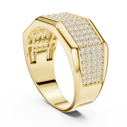 Empire Pavé Diamond Ring | Men’s High End Band | Unmatched Shine With Executive Power