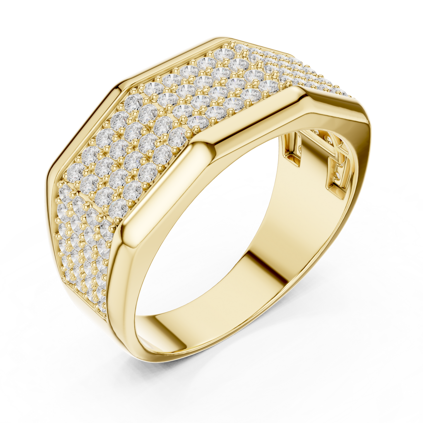 Empire Pavé Diamond Ring | Men’s High End Band | Unmatched Shine With Executive Power