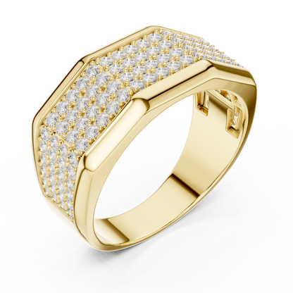 Empire Pavé Diamond Ring | Men’s High End Band | Unmatched Shine With Executive Power