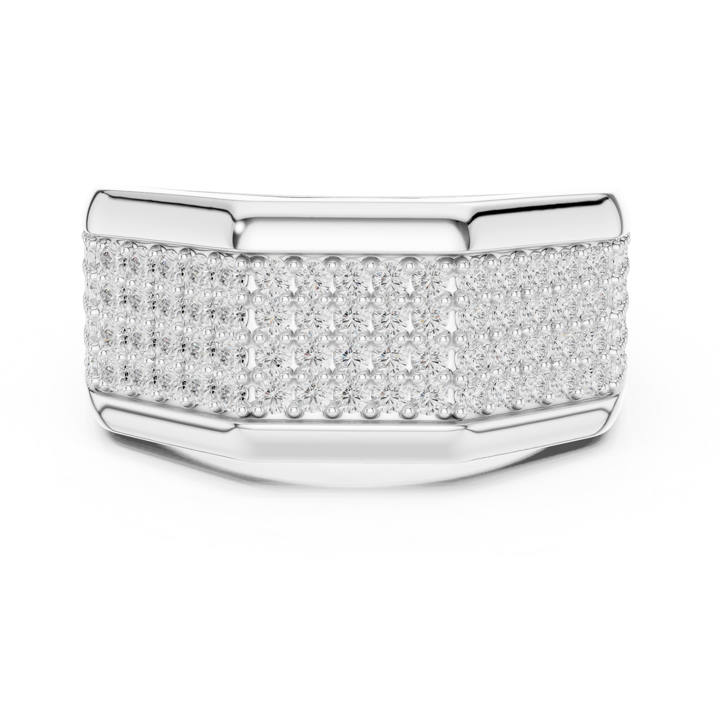 Empire Pavé Diamond Ring | Men’s High End Band | Unmatched Shine With Executive Power