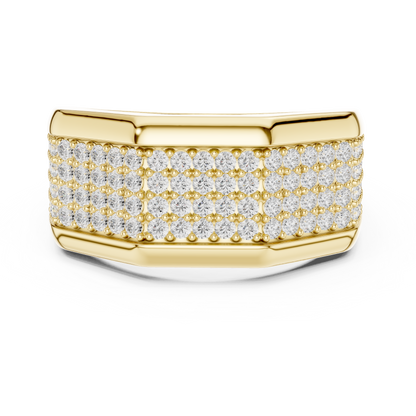 Empire Pavé Diamond Ring | Men’s High End Band | Unmatched Shine With Executive Power