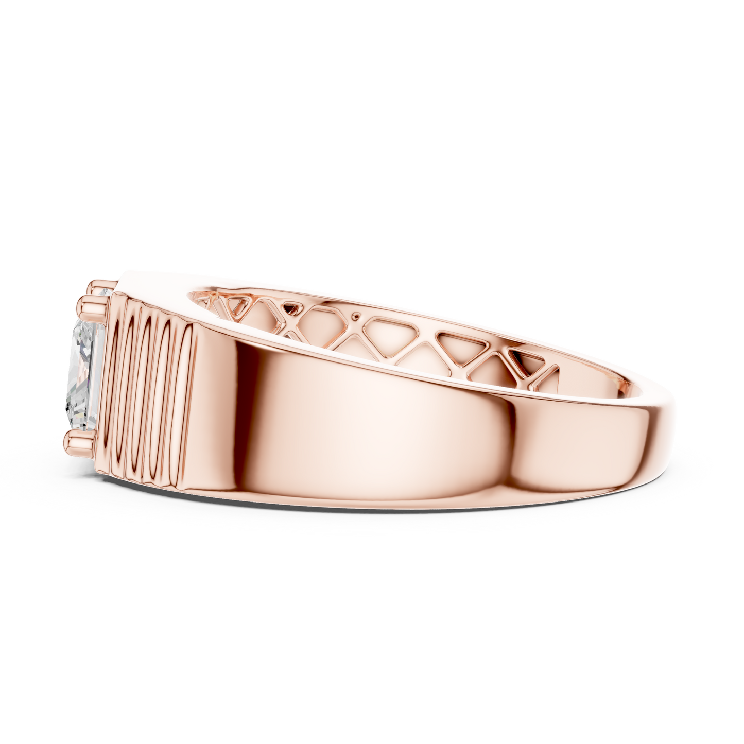 Noble Axis Diamond Ring | Precision Crafted Silver Band | High Impact Engagement Power Jewelry