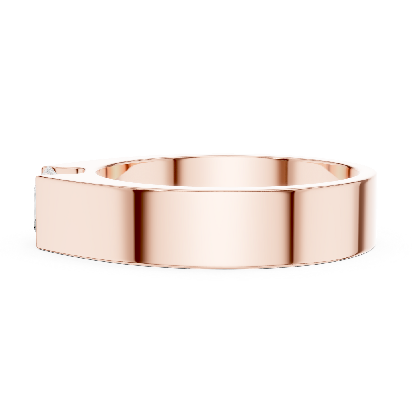 Wide band diamond design reflects leadership stability passion unity and premium craftsmanship values