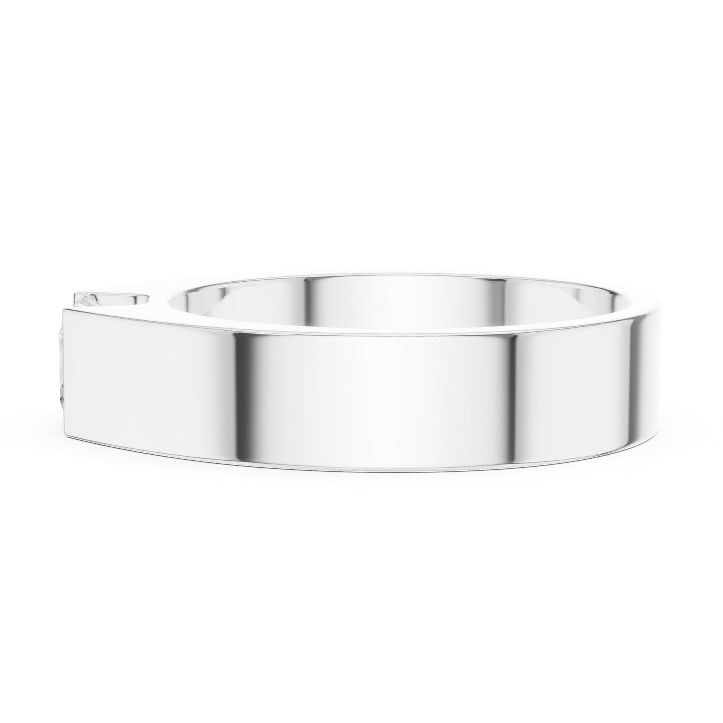 Wide band diamond design reflects leadership stability passion unity and premium craftsmanship values