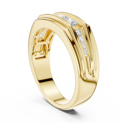 Royal Power Ring - Fearless Diamond Look - Gold Crafted Diamond Strength - Lead With Sparkle - Confidence In Gold
