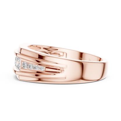 Royal Power Ring - Fearless Diamond Look - Gold Crafted Diamond Strength - Lead With Sparkle - Confidence In Gold