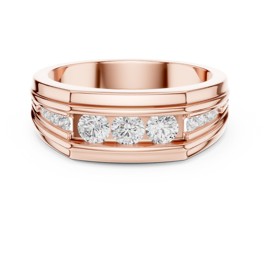 Royal Power Ring - Fearless Diamond Look - Gold Crafted Diamond Strength - Lead With Sparkle - Confidence In Gold