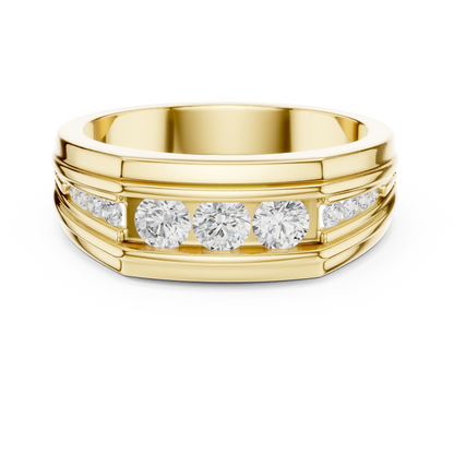 Royal Power Ring - Fearless Diamond Look - Gold Crafted Diamond Strength - Lead With Sparkle - Confidence In Gold