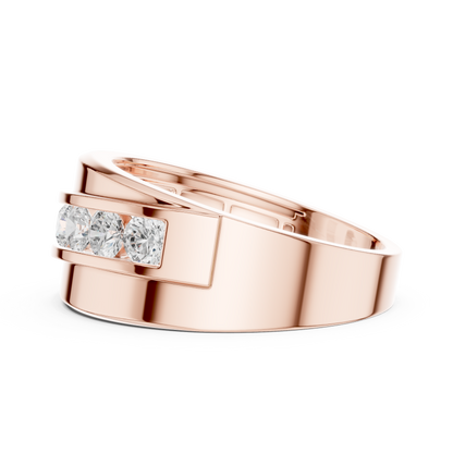 Masculine diamond band design - Heavy gold premium craft - Power confidence and timeless class