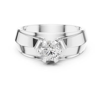 Men’s Diamond Statement Ring | Modern Solitaire Band | Premium Gold Luxury Engagement Jewelry