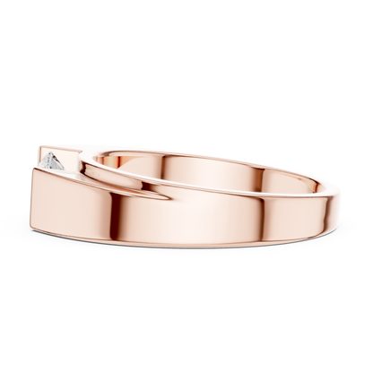 Classic Solitaire Diamond Ring | Masculine Men’s Luxury Band | Timeless Modern Engagement Jewelry