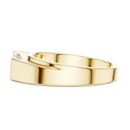 Classic Solitaire Diamond Ring | Masculine Men’s Luxury Band | Timeless Modern Engagement Jewelry