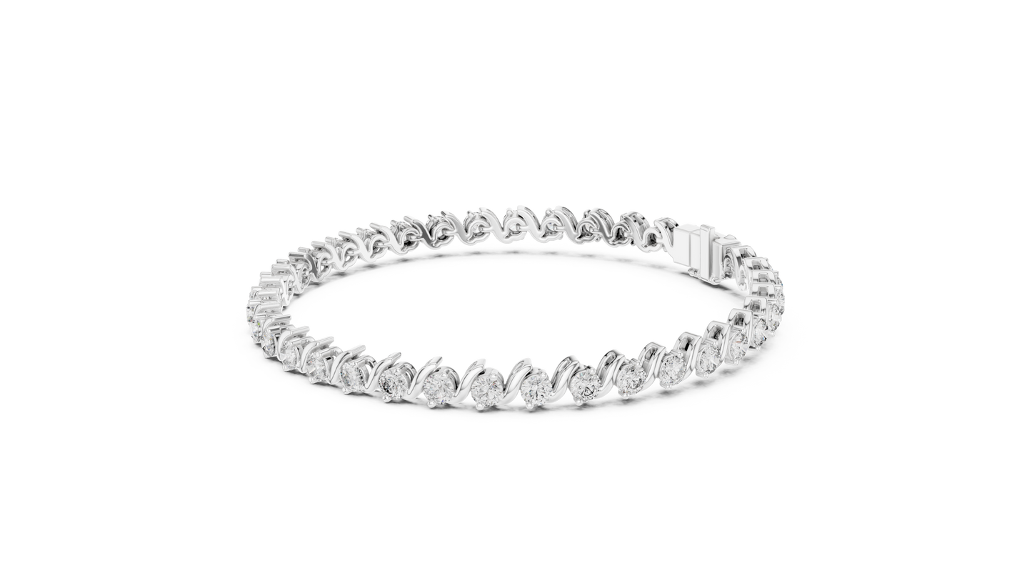 Masterpiece Diamond Tennis Bracelet - Rose White Yellow Gold Exclusive Bridal Luxury Gift