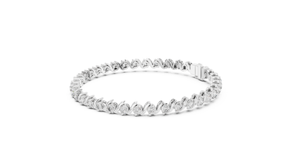 Masterpiece Diamond Tennis Bracelet - Rose White Yellow Gold Exclusive Bridal Luxury Gift