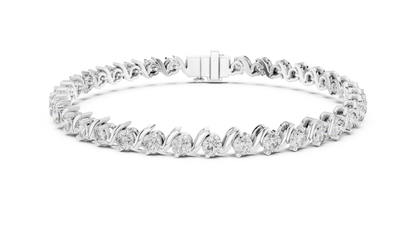 Masterpiece Diamond Tennis Bracelet - Rose White Yellow Gold Exclusive Bridal Luxury Gift
