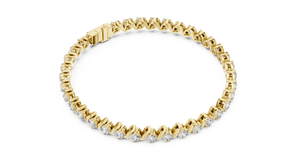 Masterpiece Diamond Tennis Bracelet - Rose White Yellow Gold Exclusive Bridal Luxury Gift