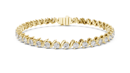 Masterpiece Diamond Tennis Bracelet - Rose White Yellow Gold Exclusive Bridal Luxury Gift