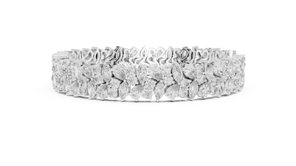 Wedding Diamond Tennis Bracelet | Silver Gold Plated | Bridal Luxury Fine Jewelry Statement