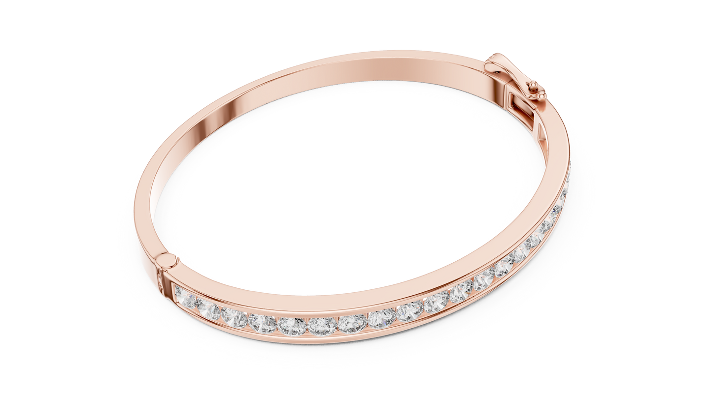 Ethereal Diamond Channel | Gold Silver Rose | Modern Luxury Bracelet Combo Collection