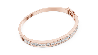 Ethereal Diamond Channel | Gold Silver Rose | Modern Luxury Bracelet Combo Collection