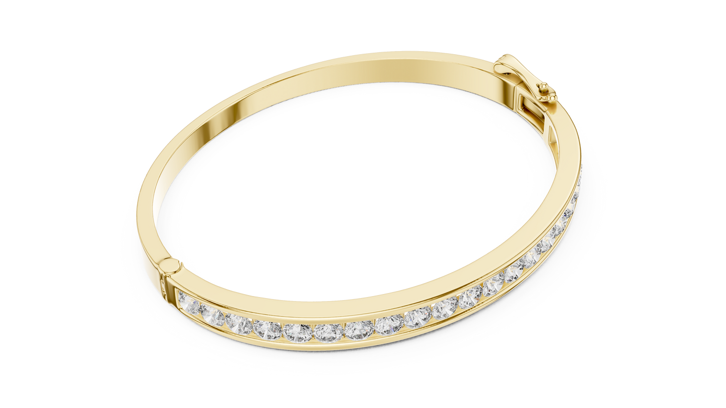 Ethereal Diamond Channel | Gold Silver Rose | Modern Luxury Bracelet Combo Collection
