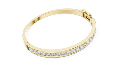 Ethereal Diamond Channel | Gold Silver Rose | Modern Luxury Bracelet Combo Collection
