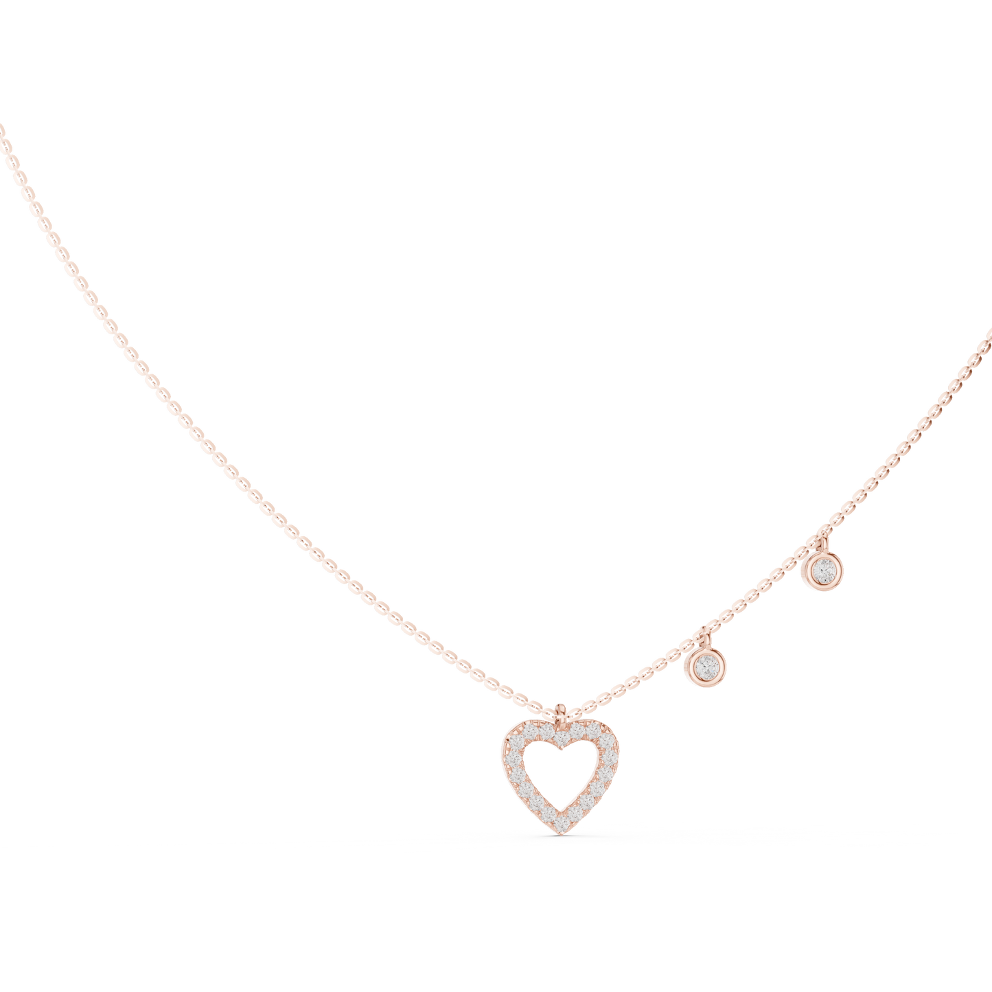 Infinity Love Heart | Dangling Bezel Diamonds | Minimal Bridal Fine Jewelry Set