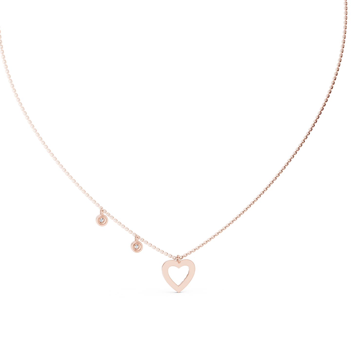 Infinity Love Heart | Dangling Bezel Diamonds | Minimal Bridal Fine Jewelry Set