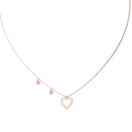 Infinity Love Heart | Dangling Bezel Diamonds | Minimal Bridal Fine Jewelry Set