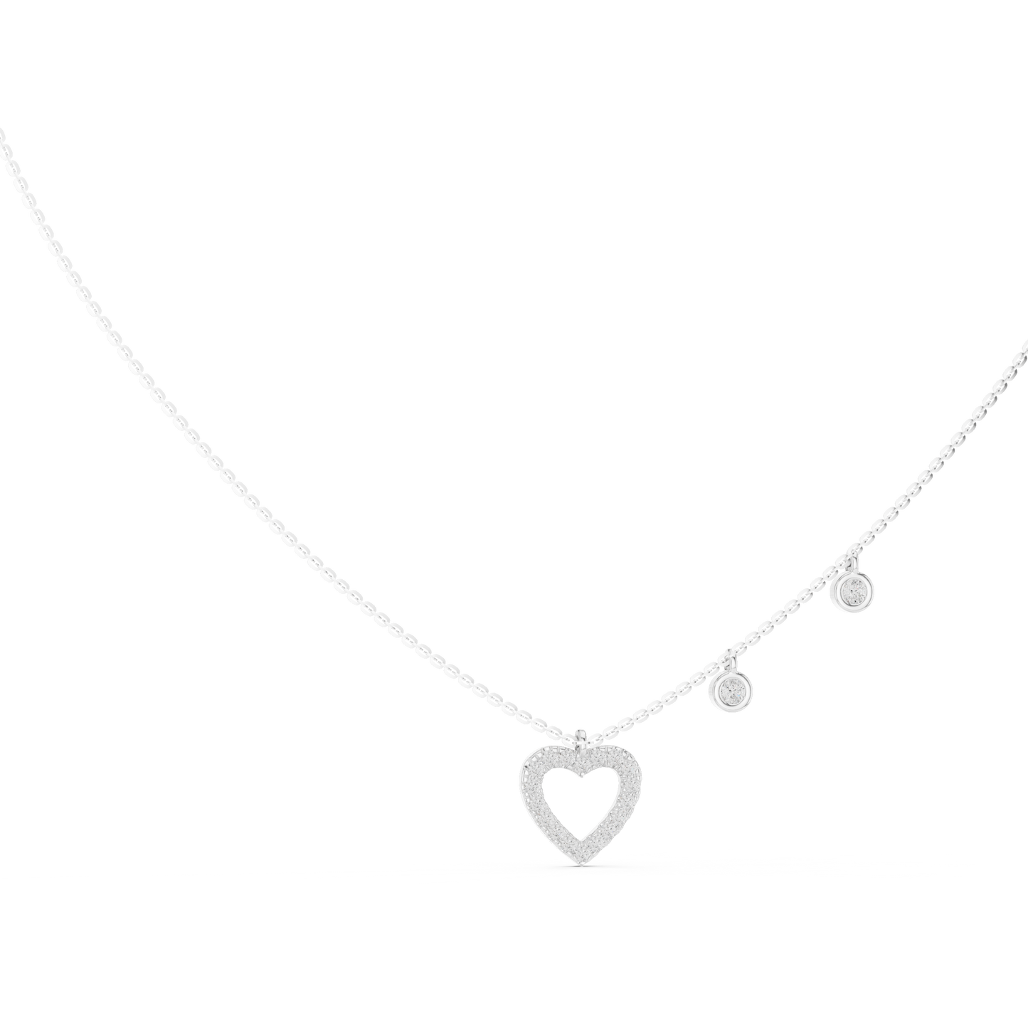 Infinity Love Heart | Dangling Bezel Diamonds | Minimal Bridal Fine Jewelry Set