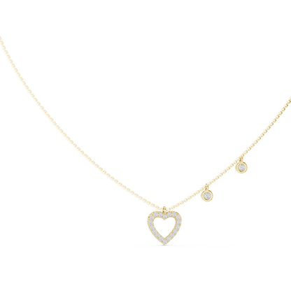 Infinity Love Heart | Dangling Bezel Diamonds | Minimal Bridal Fine Jewelry Set